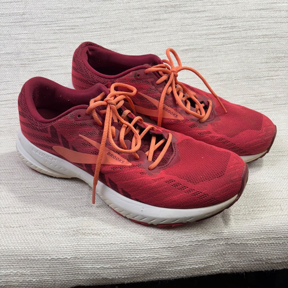 Brooks Launch 6 Womens‎ Running Shoes Red Orange 1202851B628 Size 9.5 Medium B
